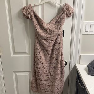 Mauve express off the shoulder dress